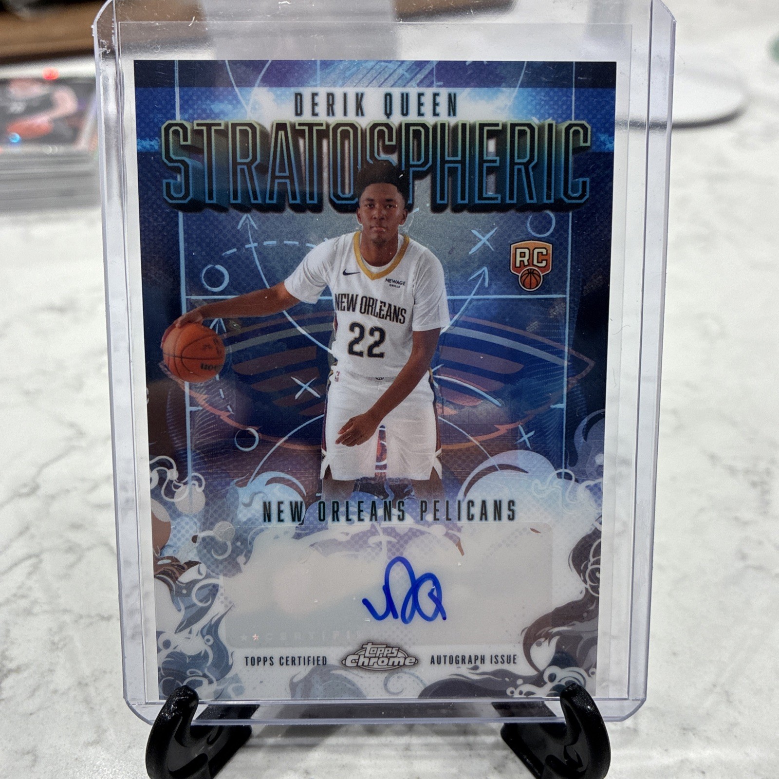 2025-26 Topps Chrome Derik Queen Auto Stratospheric RC 