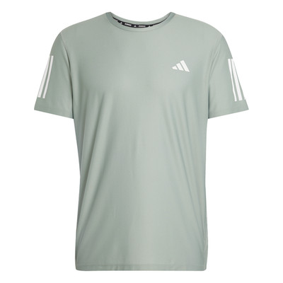 adidas Own The Run Crew Neck Short Sleeve T-Shirt Mens Green Casual Tops JC9793