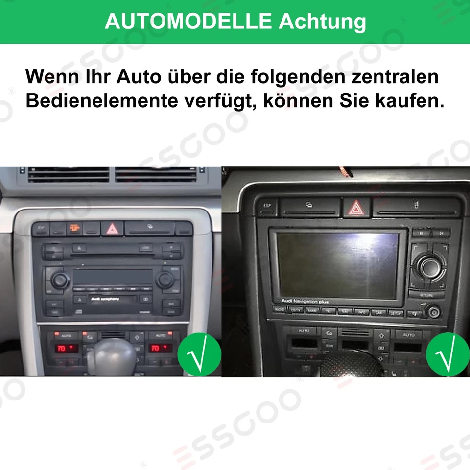 DAB+ 4+64GB Carplay Autoradio Android 14 GPS Für Audi A4 2000-08 S4 8E 8H B6 B7 - Bild 3 von 4