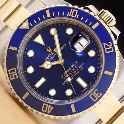 2019 CARD ROLEX SUBMARINER BLUESY 116613LB 18K GOLD STEEL CERAMIC