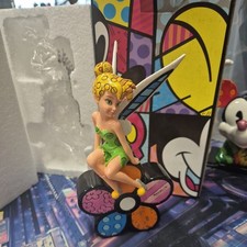 Walt Disney Britto Tinkerbell Sitting on Flower Figurine 4033893 Boxed