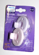 Philips Avent Soothie Pacifiers 0-3m Pastel Pink - 2pk: Silicone BPA Free