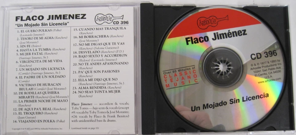 Flaco Jiminez - Mojado Sin Licencia ( CD) - Imagem 3 de 3