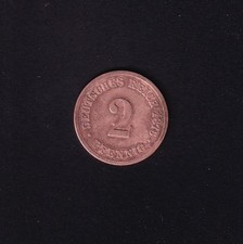 Kursmünze 2 PF 1876 B Deutsches Reich Kaiserreich Kupfer – Jäger 2