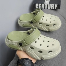 Men Summer Thick Sole Sandals Non Slip Breathable Toe Cap Beach Casual Slippers