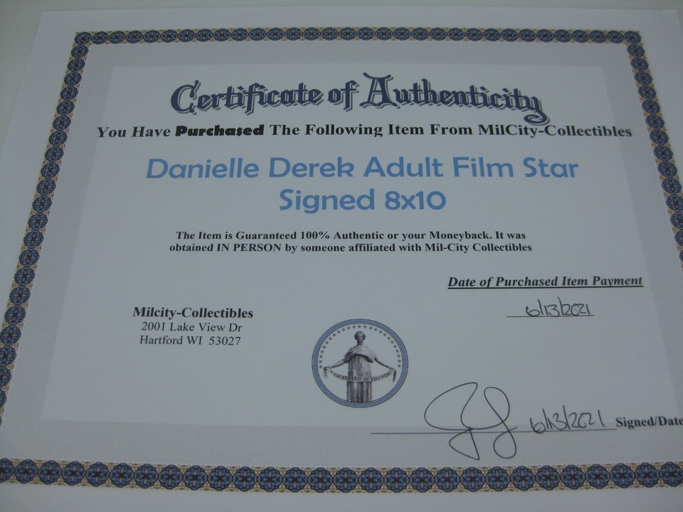 Danielle Derek Autograph Signed 8x10 with COA | eBay