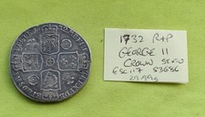 1732 R&P Silver CROWN Coin GEORGE II (1727-60) 29.99 grams ESC 117 S3686 Sexto