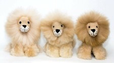 Natural Alpaca Fur Lion Animal Soft  Plushy Toy Lot of 10 - FREE SHIPPING 