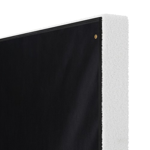 Oikiture Bed Frame Headboard King Single Size Head Bedhead White Boucle - Picture 8 of 10