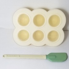 Baby Bullet Silicone Freezer Batch Tray With Lid Including Small Rubber Spatula