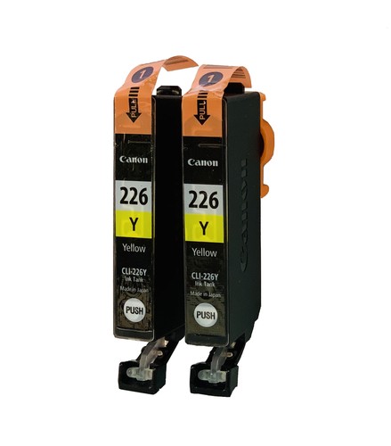 Nuevos cartuchos de tinta genuinos Canon CLI-226 amarillo 2 PK PIXMA iP4920 MG6120 MX892 - Imagen 2 de 3