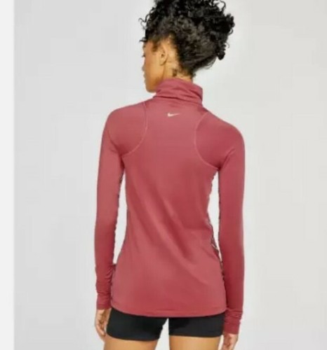 Nike Women’s Pro Warm DriFit Size XS Running Top Long Burgundy Jersey BV5324 661 - Picture 4 of 4