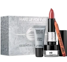 Make Up For Ever Essential Wonders Set Artist Rouge Matte Lipstick HD Powder NIB