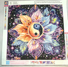 COMPLETED Diamond Art Ying Yang - Sealed Unframed 30x30cm