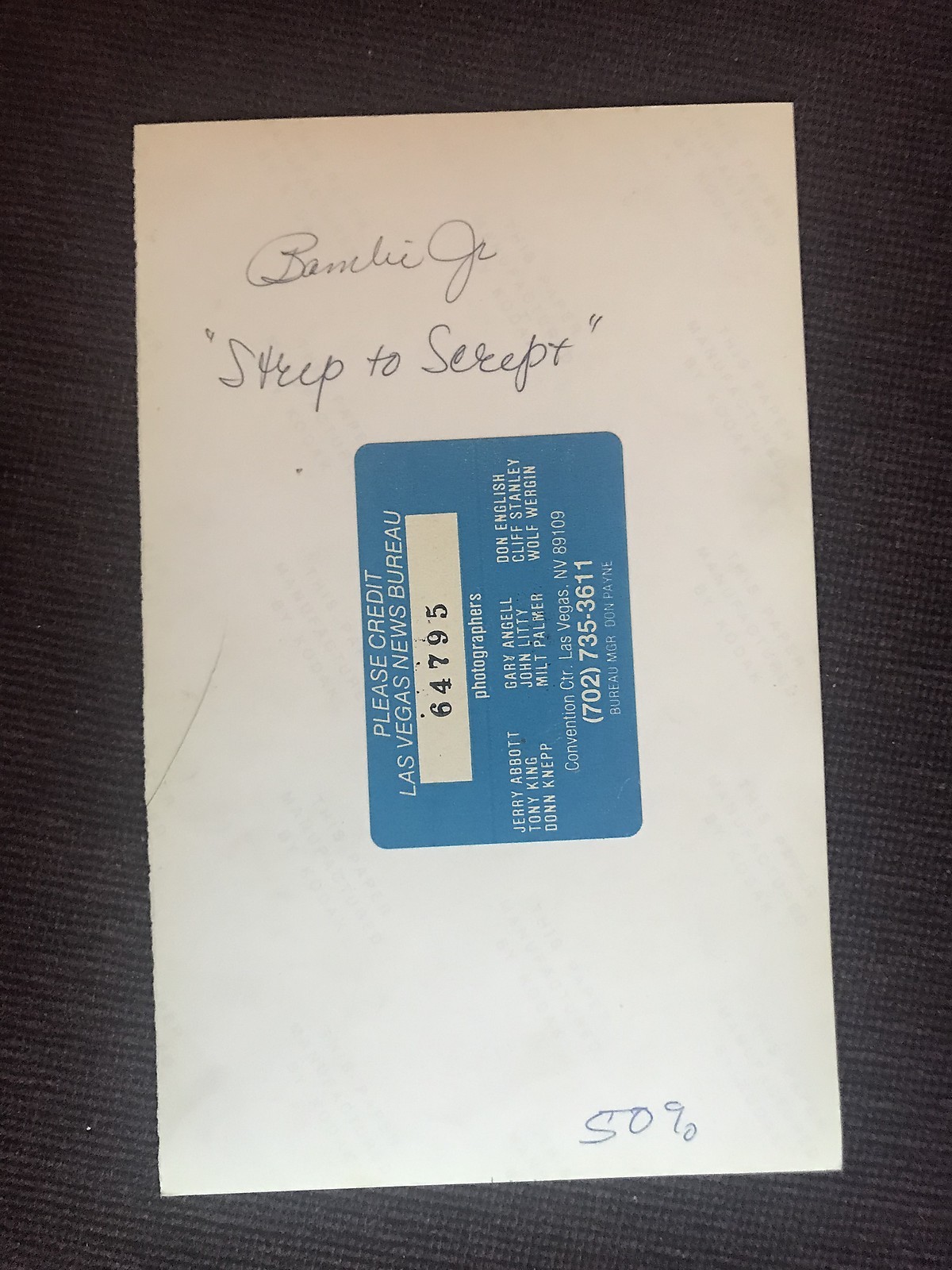 Bambi Jo Nude Stripper Original Photograph Strip To Script Guitarist | eBay