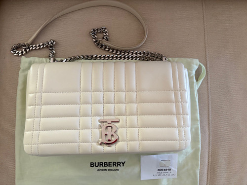 $2490 New Burberry Lola Shoulder Bag Handbag Crossbody Quilted Leather Medium