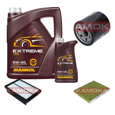 KAMOKA Inspektionspaket MANNOL Extreme 5W-40 6L für KIA Proceed 1.0 T-GDi Xceed