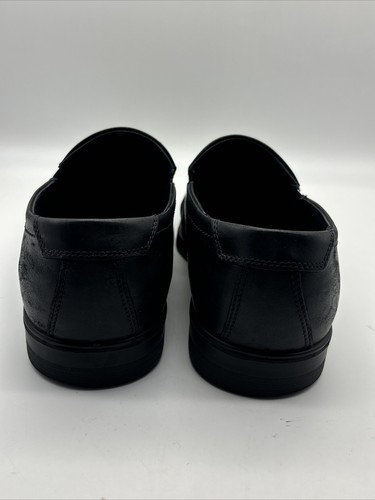 Ecco black leather slip on shoes 45. US 11-11.5 - Picture 5 of 17