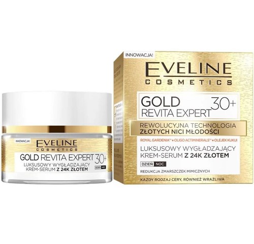 Eveline Gold Revita Expert 30+ Cream-serum smoothing day / night, 50ml - Picture 1 of 6