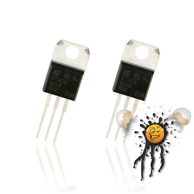 2 x BTA16-600B 50mA BTA16-600C 25mA TO220 600V 16A insulated Thyristor Triac