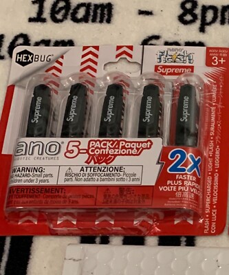 Supreme Hexbug Nano Flash, Black Pack, Brand New 