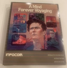 A MIND FOREVER VOYAGING INFOCOM Apple II  Book PEN Disk Used