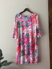 NWT (new w/ tags) Alexandra + Oak Coral Combo Dress w/ Elbow Sleeves Size XXL  