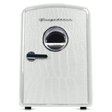 Frigidaire, 9 Can/6 Liter Mini Personal Fridge Cooler, White Crocodile