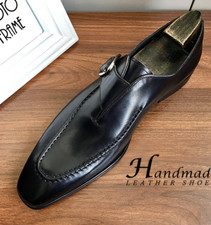 New Mens Leather Shoes Cowhide British Buckle Business Dress Formal Office Shoes