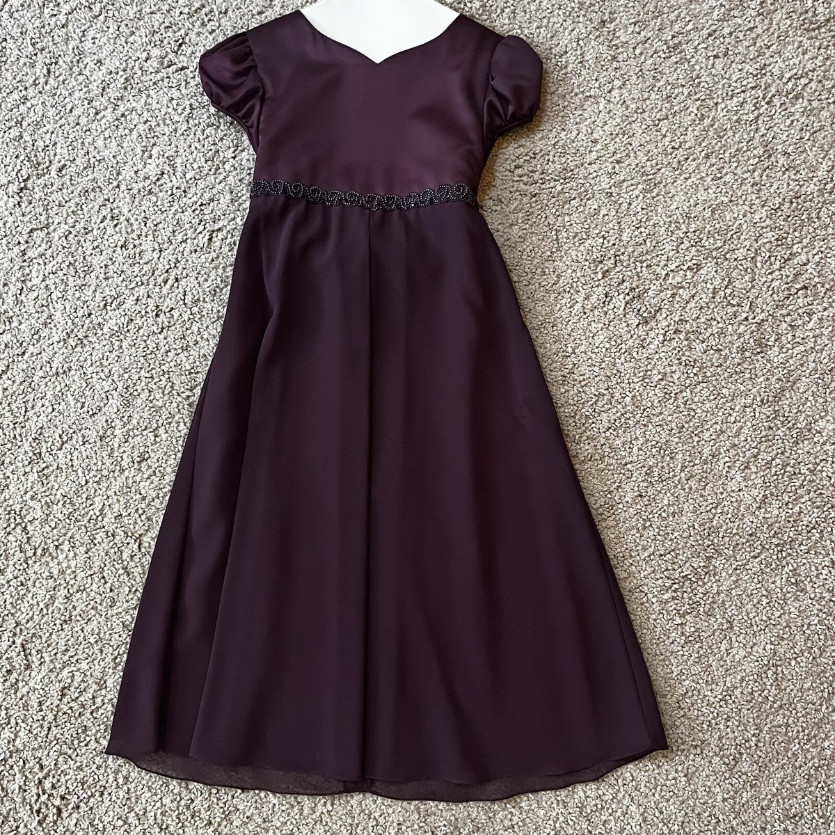 purple junior bridesmaid dresses Lilac Junior Bridesmaid Dresses,Long Junior Bridesmaid Dress,JB00007, J10 / Burgundy main image 0
