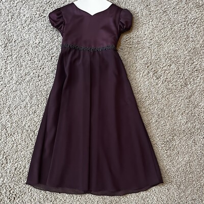 Jessica McClintock Girls 14 Junior Bridesmaid Flower Girl Dress Eggplant Purple | eBay Jessica McClintock Girls 14 Junior Bridesmaid Flower Girl Dress Eggplant Purple | eBay