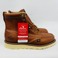 THOROGOOD AMERICAN HERITAGE 6″ "TOBACCO STEEL TOE WORK BOOTS SIZE 10EE