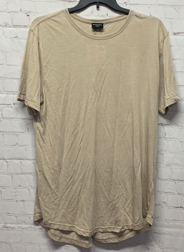 COTTON ON Men's XL Scooped Hem T-shirt Gravel Stone Burnout NEW