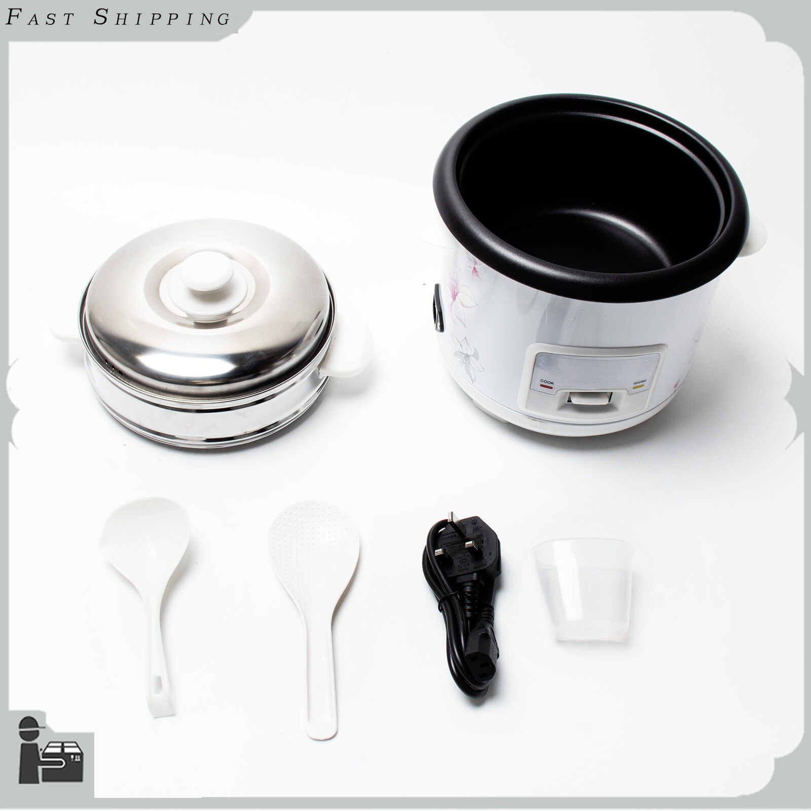 Rice Cooker Steamer 2L Electric Rice Cooking Pot Household Non Stick