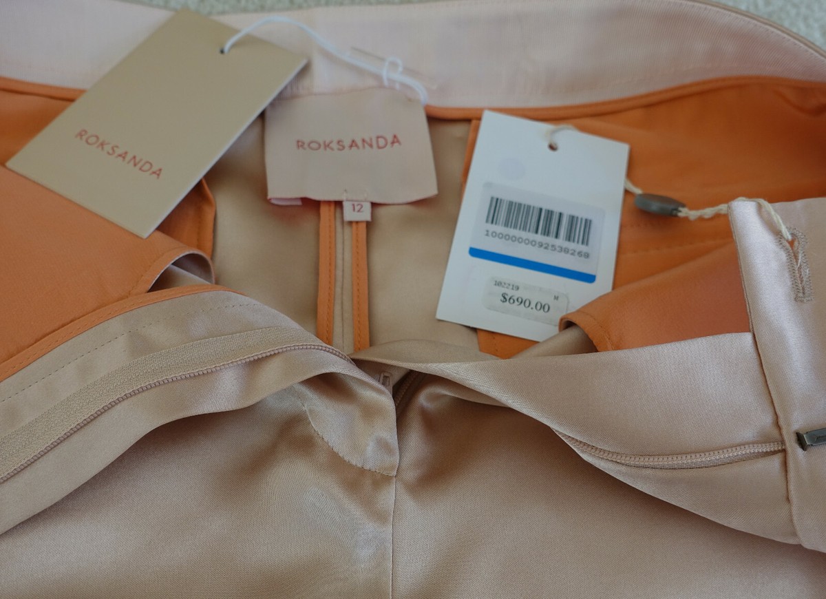 写真 NWT Roksanda Satin Cropped Pants - Pleats, Pockets Pale Pink