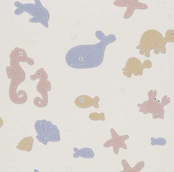 Rasch / Bambino 288407 / Kinder / Muscheln / Seepferdchen / Beige / 1,59 €/Qm-image