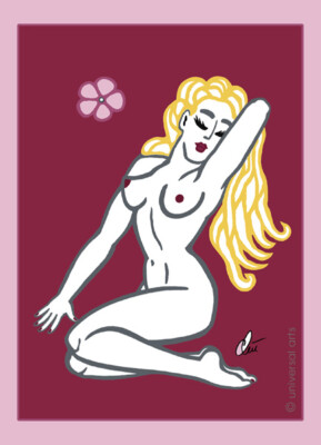 JACQUELINE DITT - Monroe'ish Blossom Ess. RF ltd.sign.print graphic 13x18 pin up