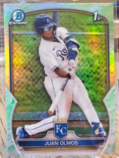 2023 Bowman Chrome Lunar Glow Refractor Juan Olmos #BCP-136 Kansas City Royals