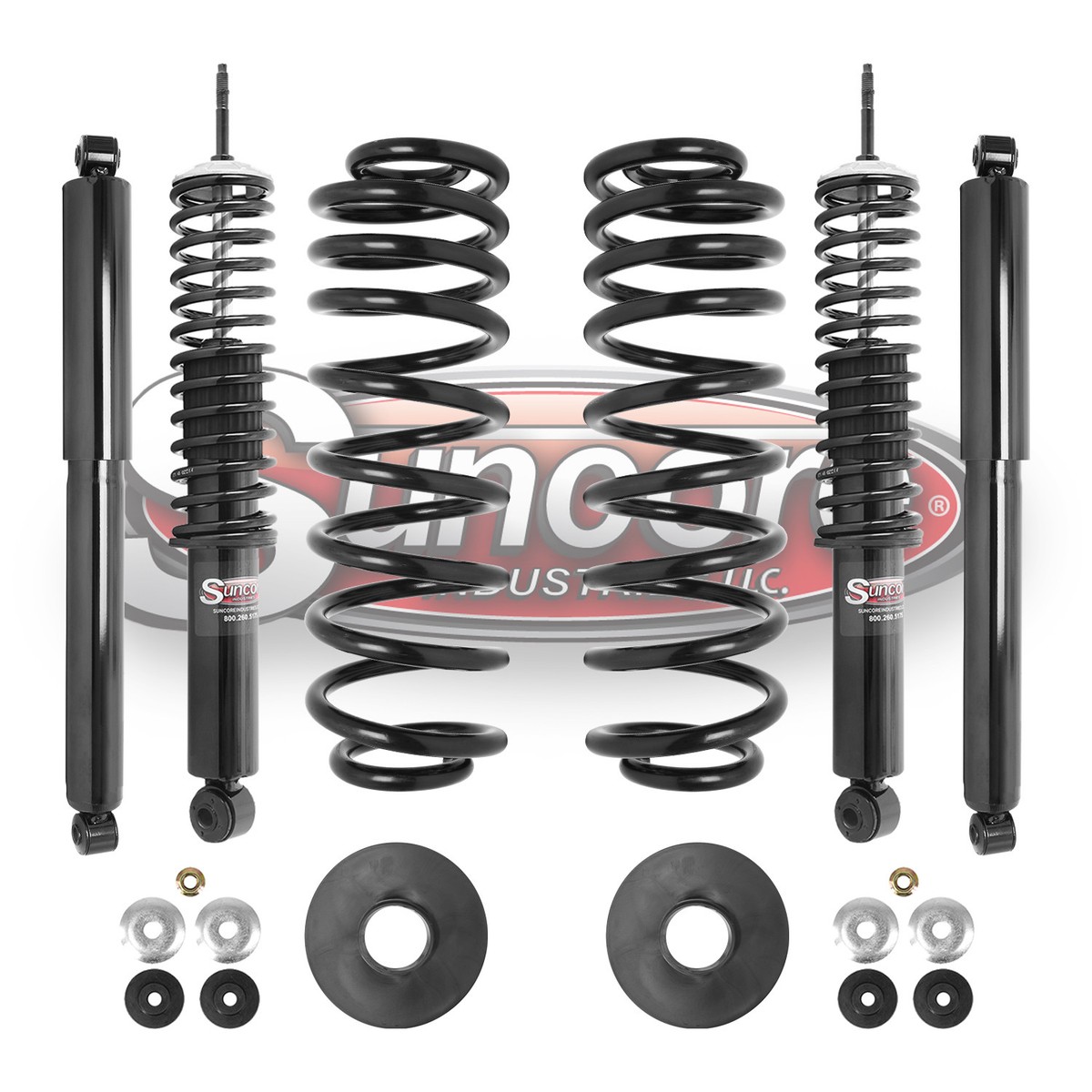 Unity Automotive Shock Absorber Kit – 1997-2002 Ford Expedition 4WD (Front & Rear Set Of 4)
