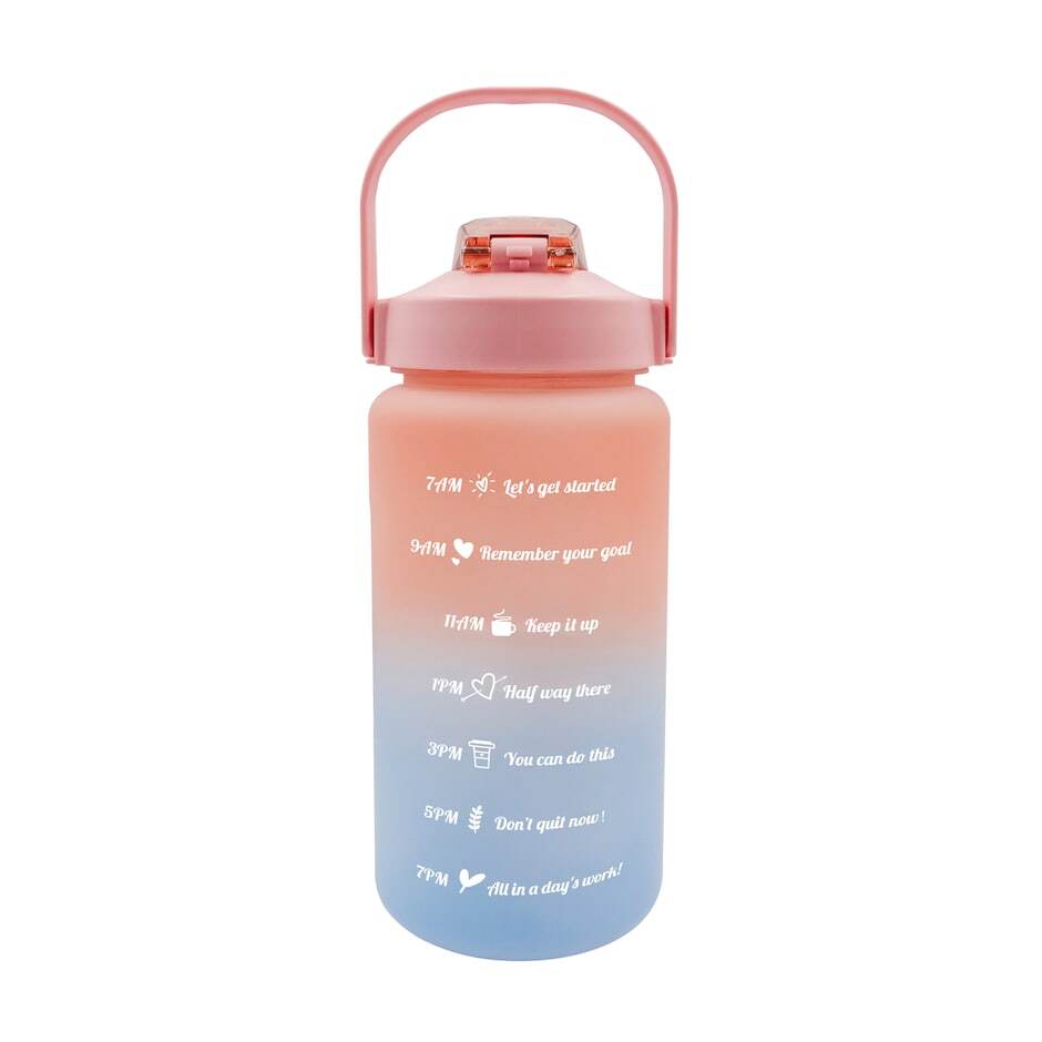 Water Bottle 48 OZ New With Tag BPA Free Motivational Sports School Straw Handle