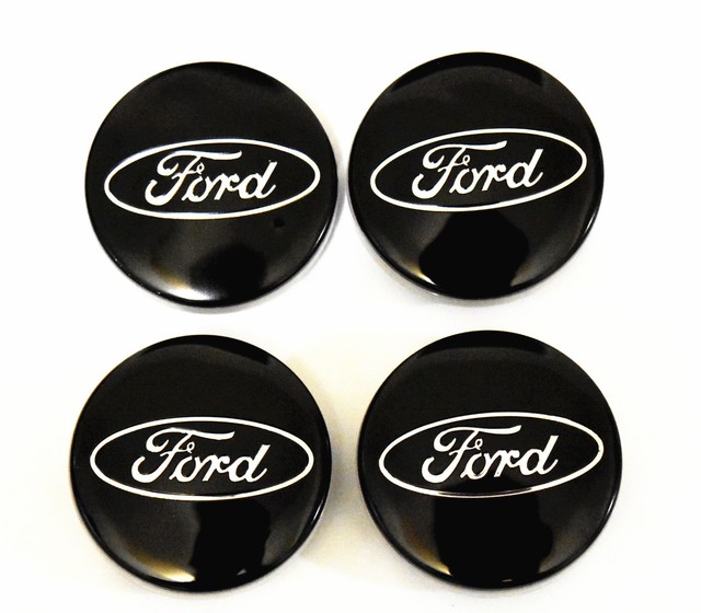 4PC SET Black Wheel Hub Center Caps 54MM Ford Fiesta Edge Focus Fusion
