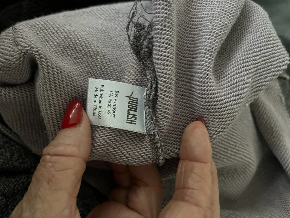 NUEVO SIN ETIQUETAS Publish Brand Today For Tomorrow Sudadera con Capucha L Malva 1/4 Cremallera Cremallera Capucha Foto 4 de 4