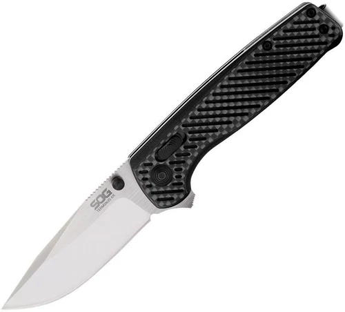 SOG TM1025-BX Terminus XR Lock Knife Black Carbon Fiber & G-10 S35VN Stainless