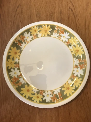 MIKASA Mediterrania AVOCA Platter White & Yellow Flowers Avocado