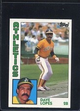 1984 TOPPS TIFFANY #669 DAVE LOPES OAKLAND ATHLETICS  