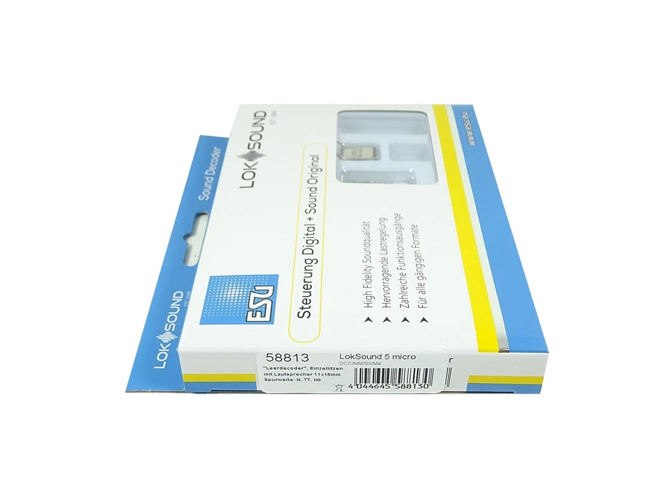 ESU Decoder LokSound 5 micro DCC MM SX M4 Leerdecoder Einzellitzen 58813 neu - Bild 2 von 3