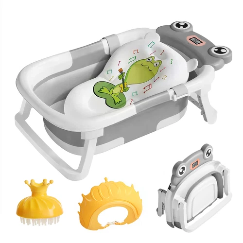Foldable Infant Baby Bath Tub Collapsible Newborn Saftey Portable Shower Bathtub - Picture 4 of 19