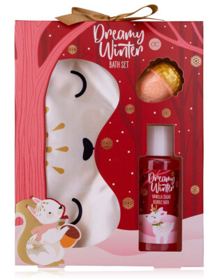 Badeset ''Dreamy Winter'' mit Schaumbad, Badefizzer & Schlafmaske  - Wellness