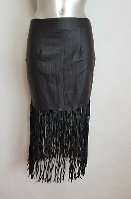 Deals Missguided Fringe Skirt Missguided MISSGUIDED Black - Main Image