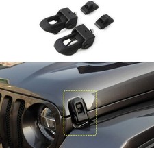 Black Stainless Steel Latch Locking Hood Catch For Jeep Wrangler 2018 Jl Jt